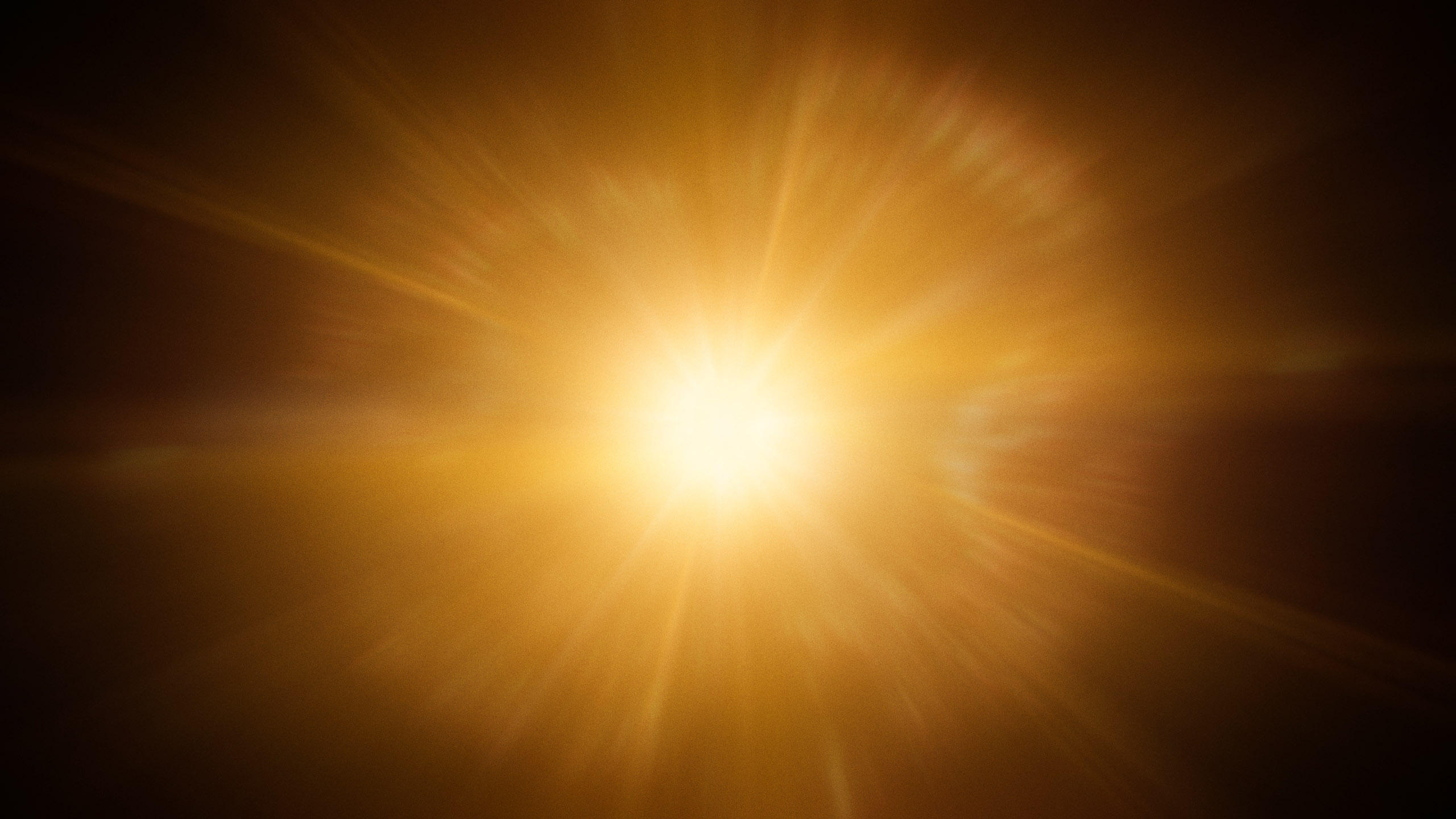 Deep space golden lens flare